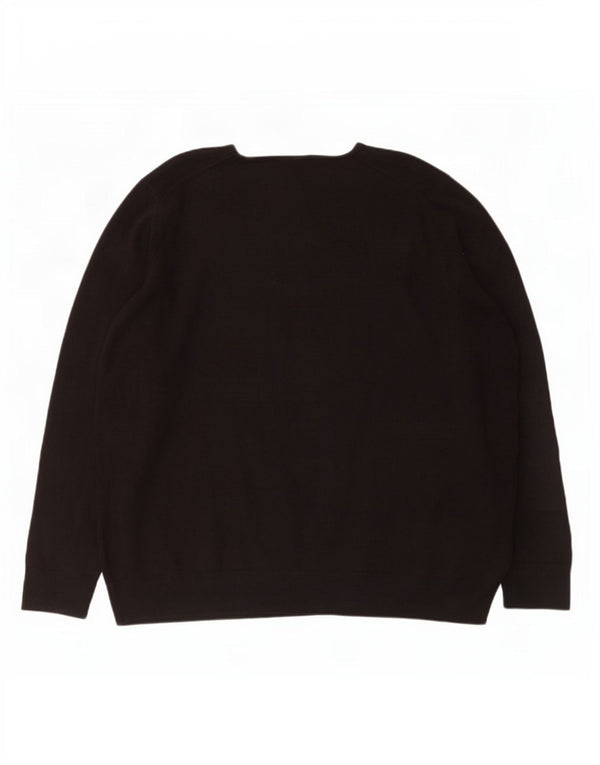 Maglione maglione girocollo da donna Marks & Spencer UK 26 5XL acrilico nero