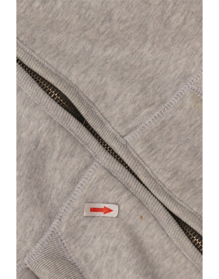 Maglione con cappuccio e zip grafica da uomo SUPERDRY piccolo in cotone grigio