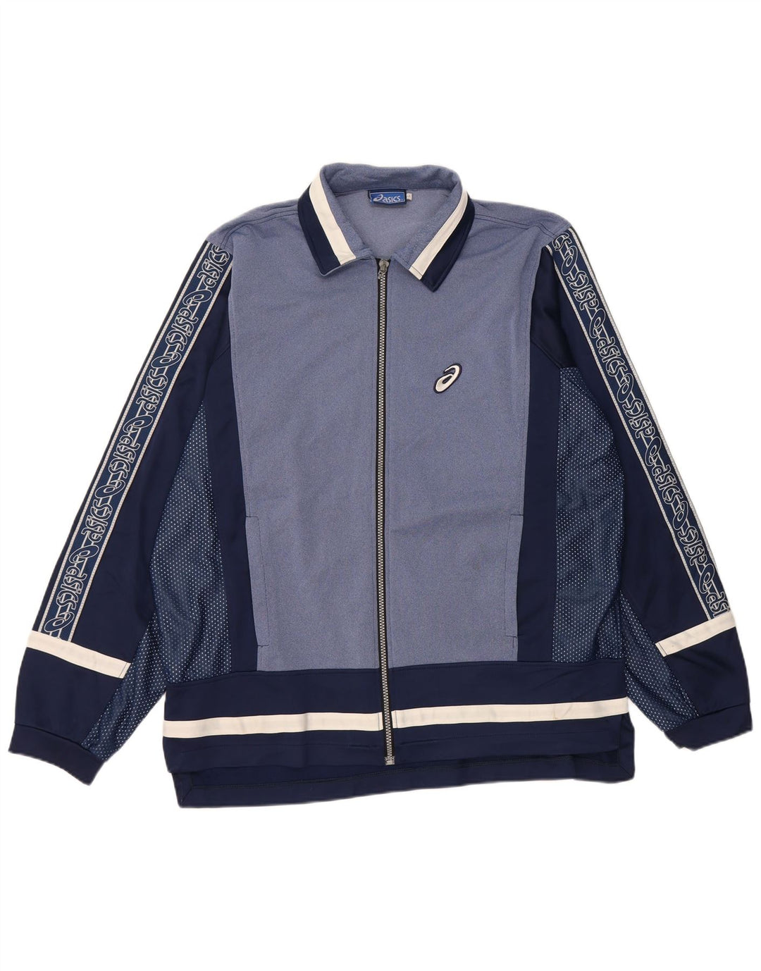 Giacca da tuta grafica ASICS da uomo, giacca grande, colore blu navy