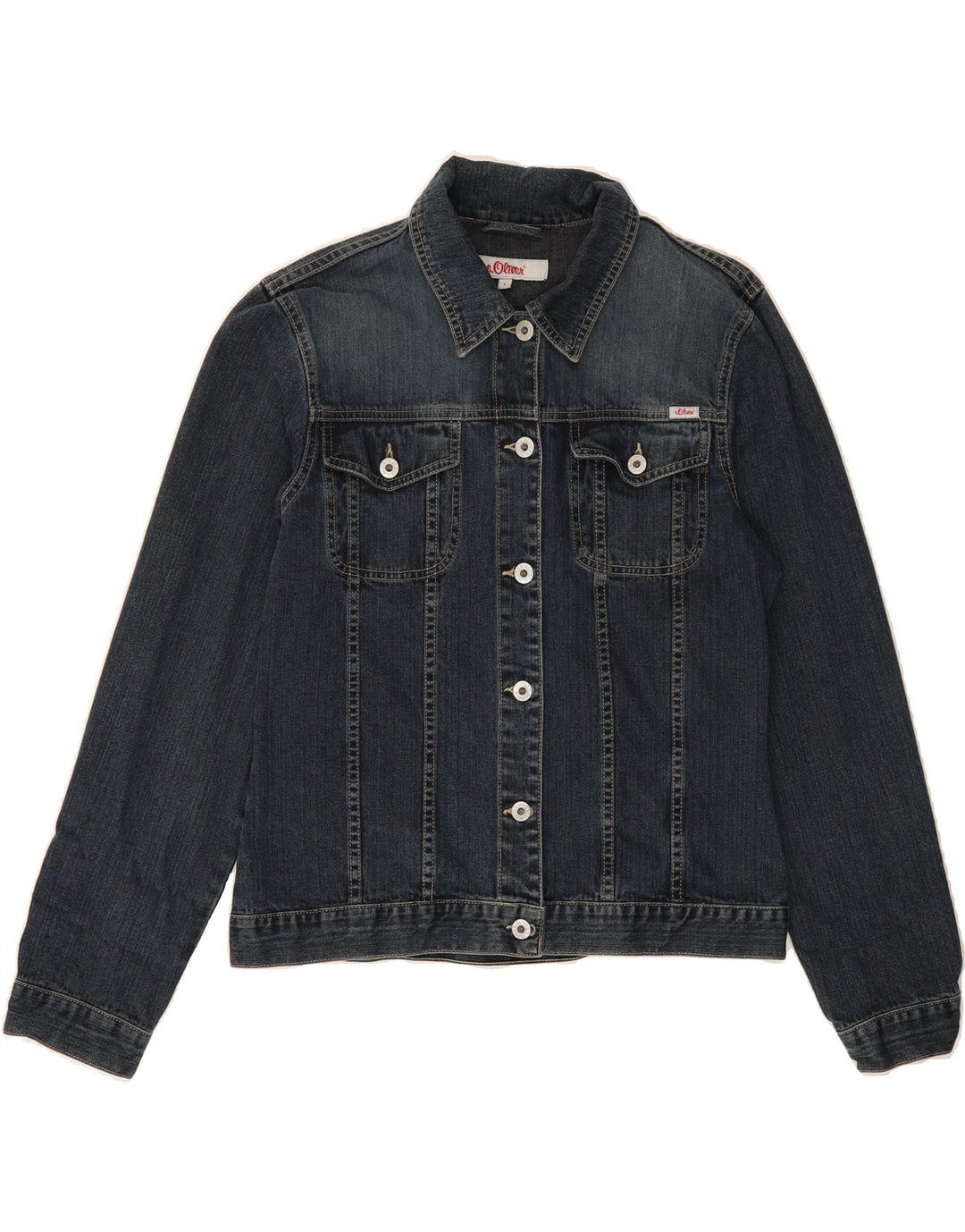 S.OLIVER Womens Denim Jacket UK 16 Large Blue Cotton Vintage S.Oliver and Second-Hand S.Oliver from Messina Hembry 