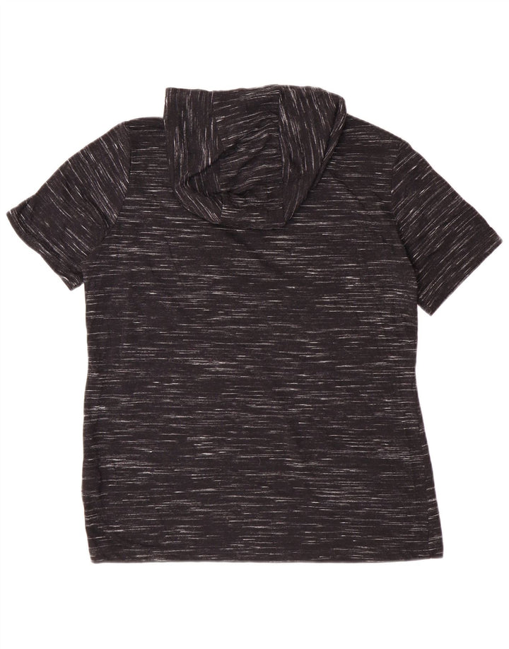 T-shirt con cappuccio da donna Nike Top UK 14 poliestere medio nero screziato