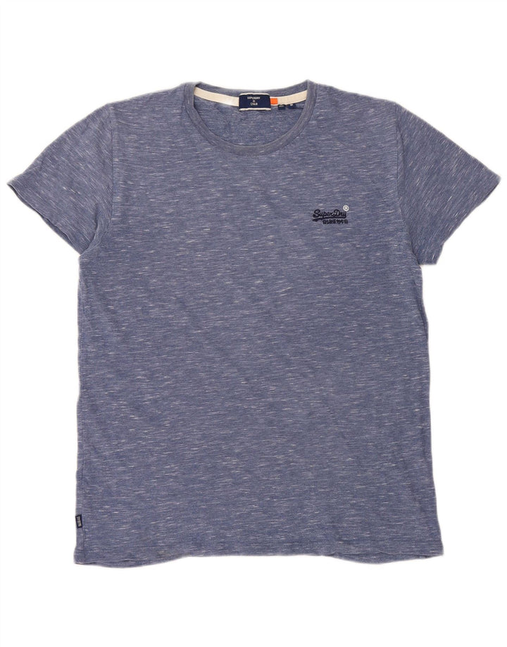 T-shirt da uomo Superdry Top blu medio chiazzato