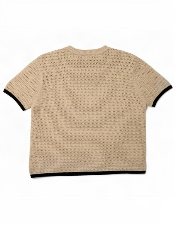 Maglione maglione girocollo a maniche corte da donna Marks & Spencer UK 16 grande Be