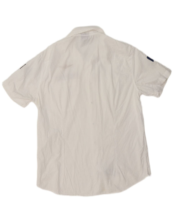 Aeronautica Militare Boys Graphic Short Sleeve Shirt 15-16 Years XL White