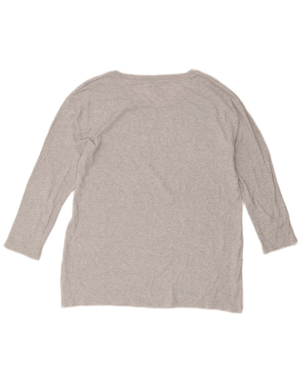 Maglia da donna Massimo Dutti manica 3/4 UK 16 grande grigio
