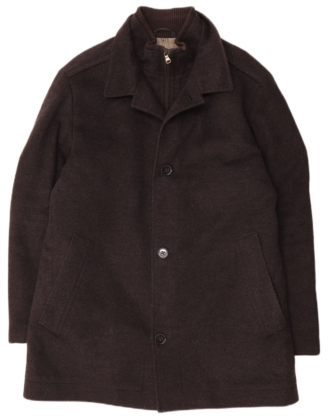 Cappotto da uomo Hugo Boss EU 52 XL Lana grigia