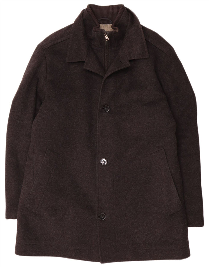 Cappotto da uomo Hugo Boss EU 52 XL Lana grigia