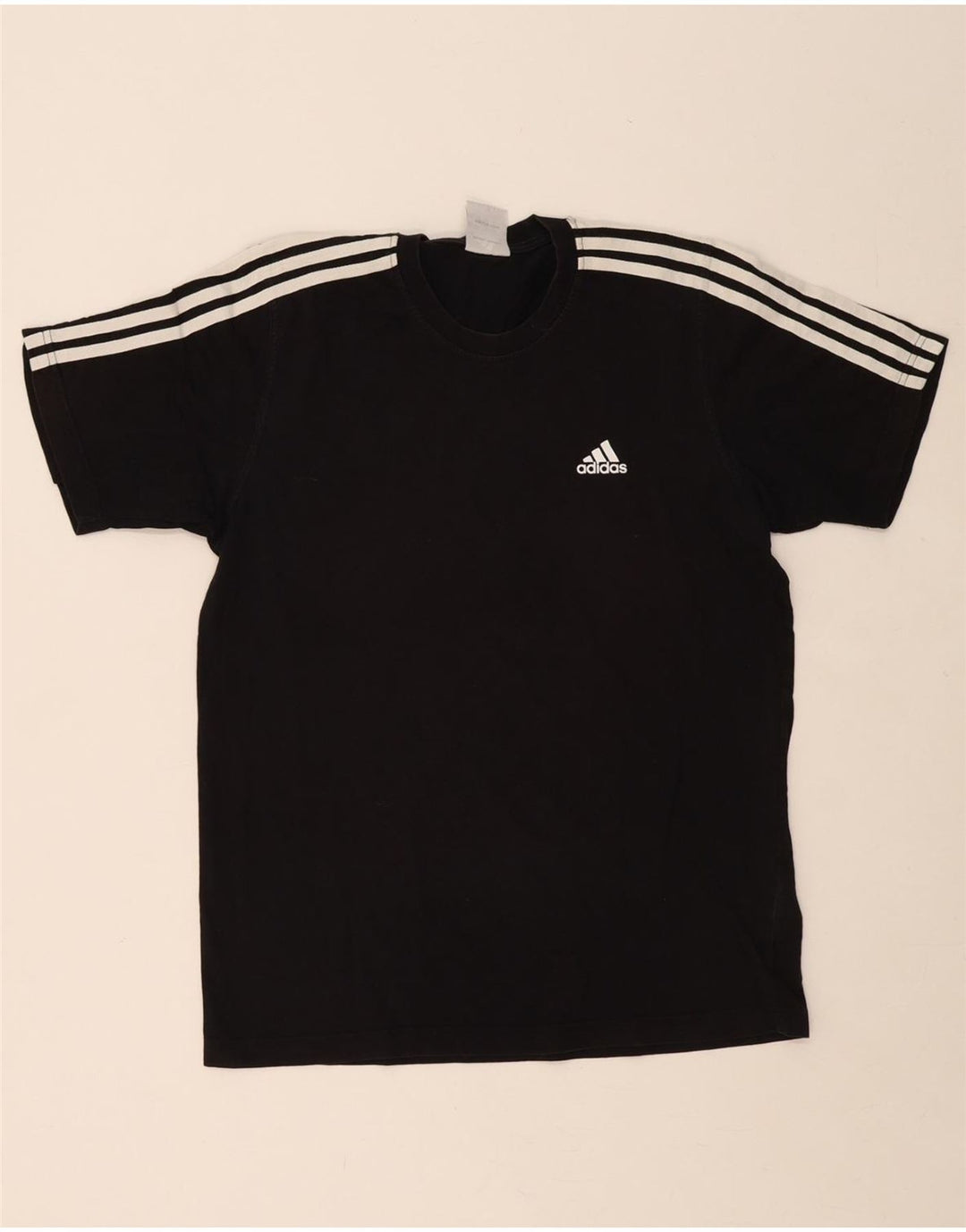 ADIDAS Mens T-Shirt Top UK 40/42 Medium Black Cotton Vintage Adidas and Second-Hand Adidas from Messina Hembry 