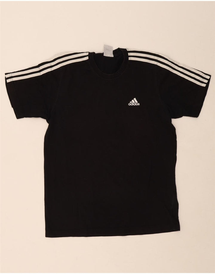 ADIDAS Mens T-Shirt Top UK 40/42 Medium Black Cotton Vintage Adidas and Second-Hand Adidas from Messina Hembry 