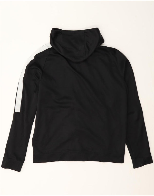 Felpa con cappuccio e zip Nike da uomo, grande, in cotone color block nero
