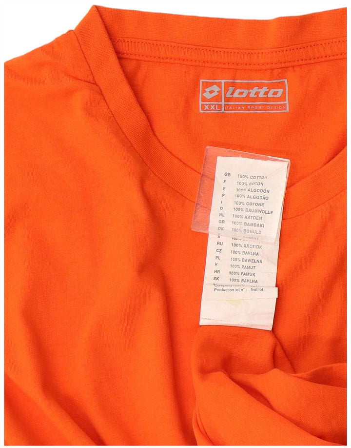 T-shirt da uomo Lotto Top 2XL in cotone arancione