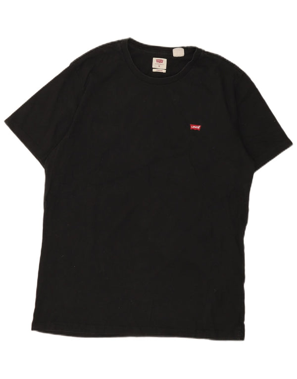 T-shirt LEVI'S da uomo con vestibilità standard, top in cotone nero medio