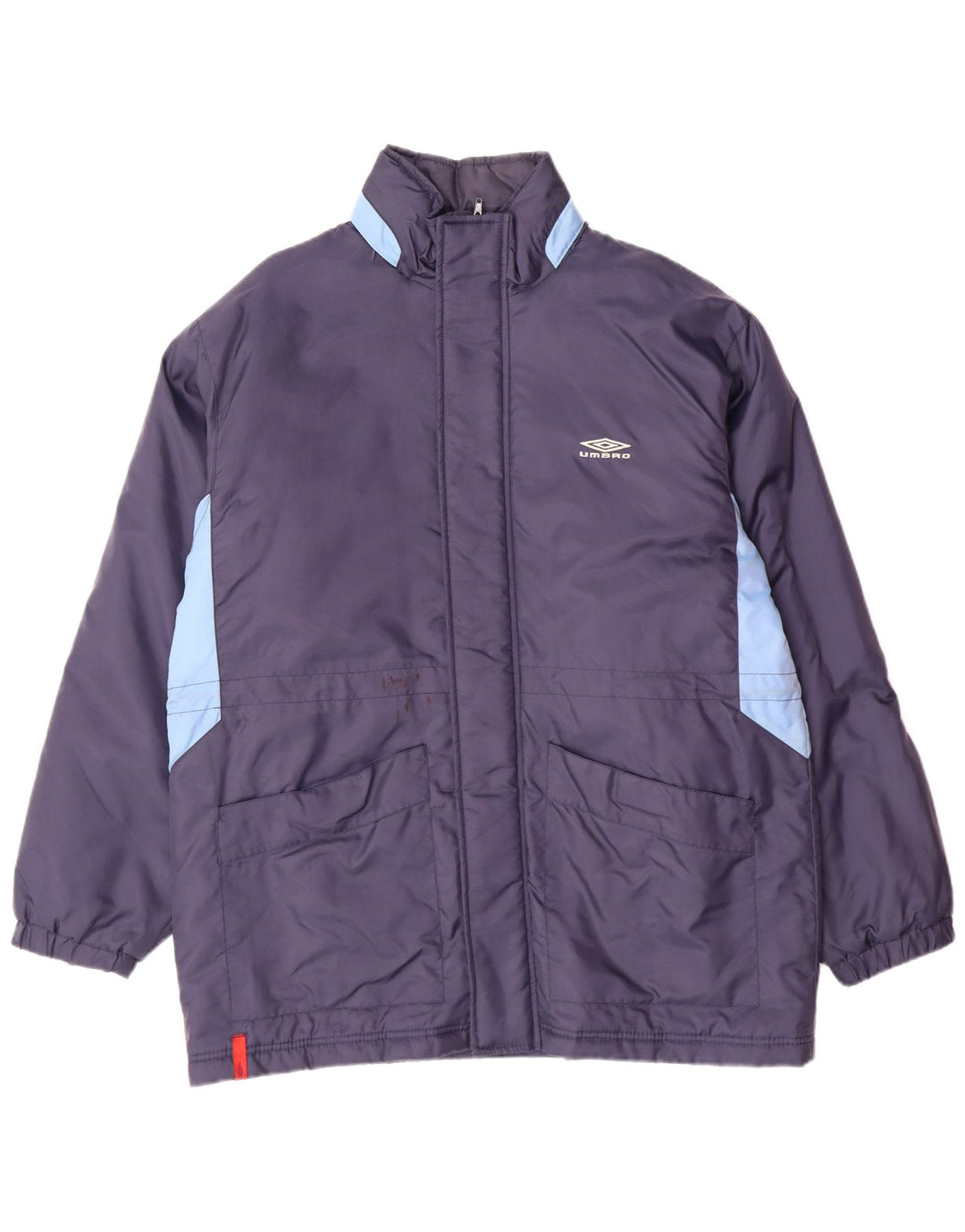 Cappotto imbottito con cappuccio da uomo UMBRO UK 38 Nylon color block medio blu navy