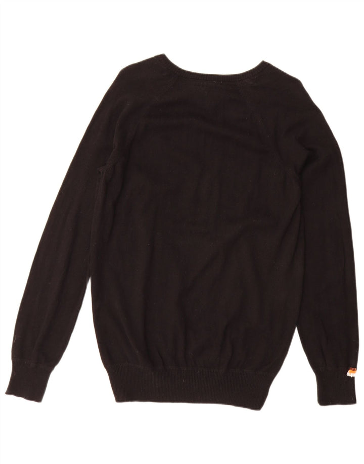 Maglione da uomo con scollo a V Superdry, grande cotone nero