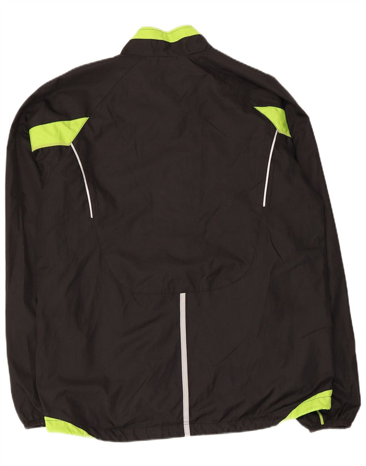 Giacca da ginnastica da uomo Asics, grande, in poliestere color block nero