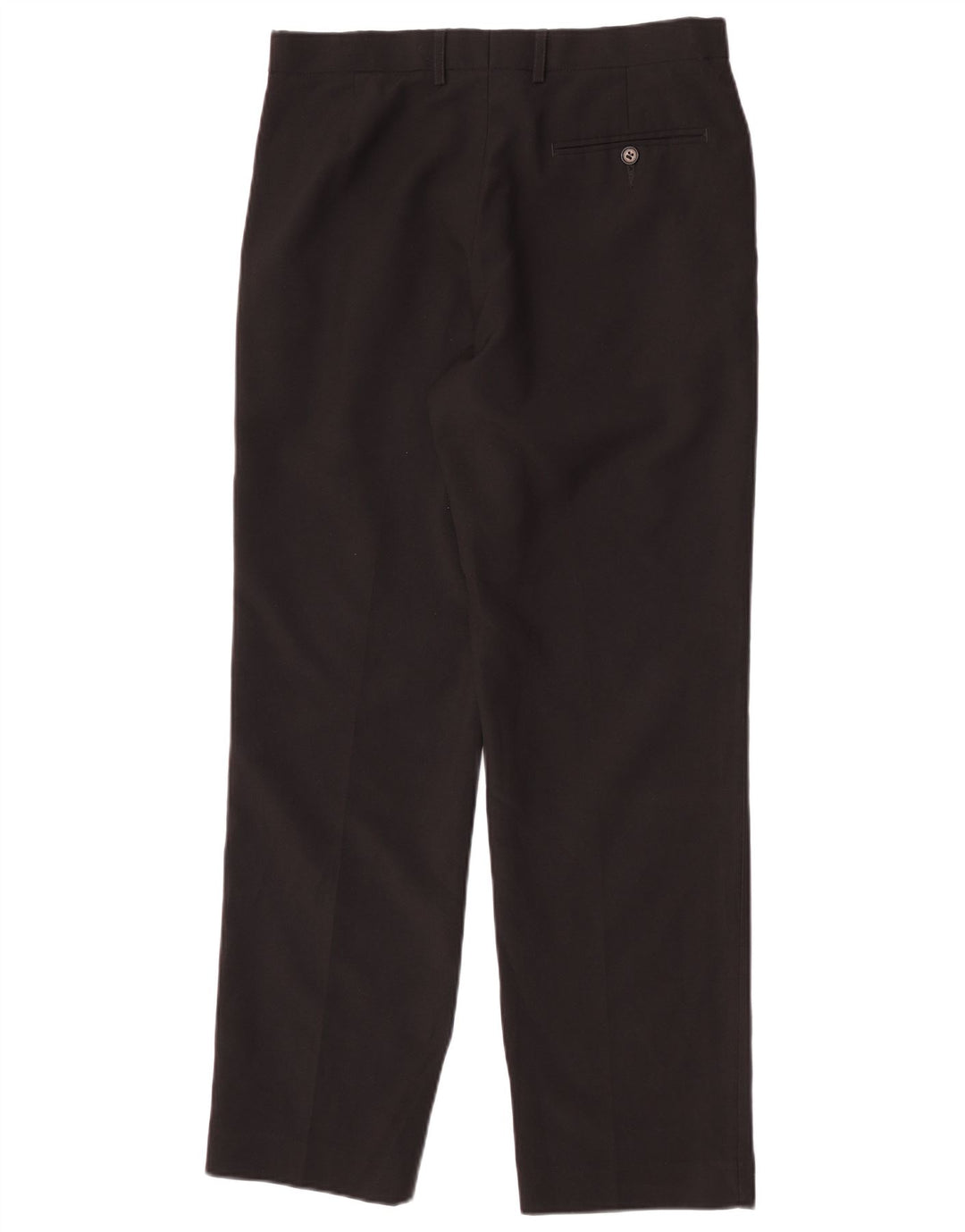 Pantaloni da abito dritti da uomo Marks & Spencer W32 L31 poliestere nero