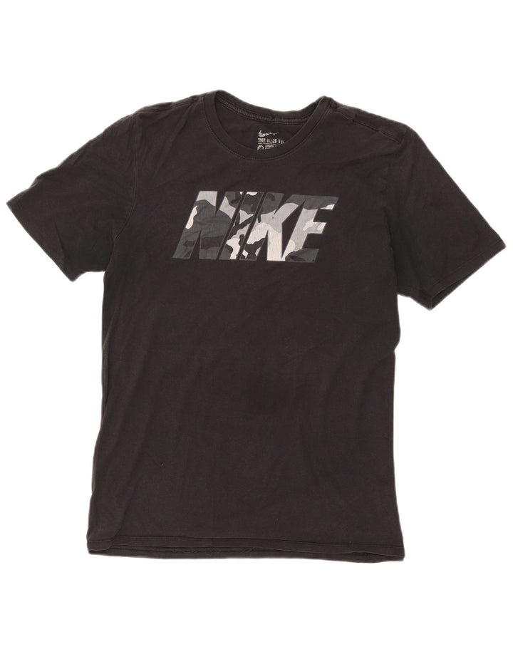 T-shirt grafica Nike da uomo con taglio atletico, colore nero medio