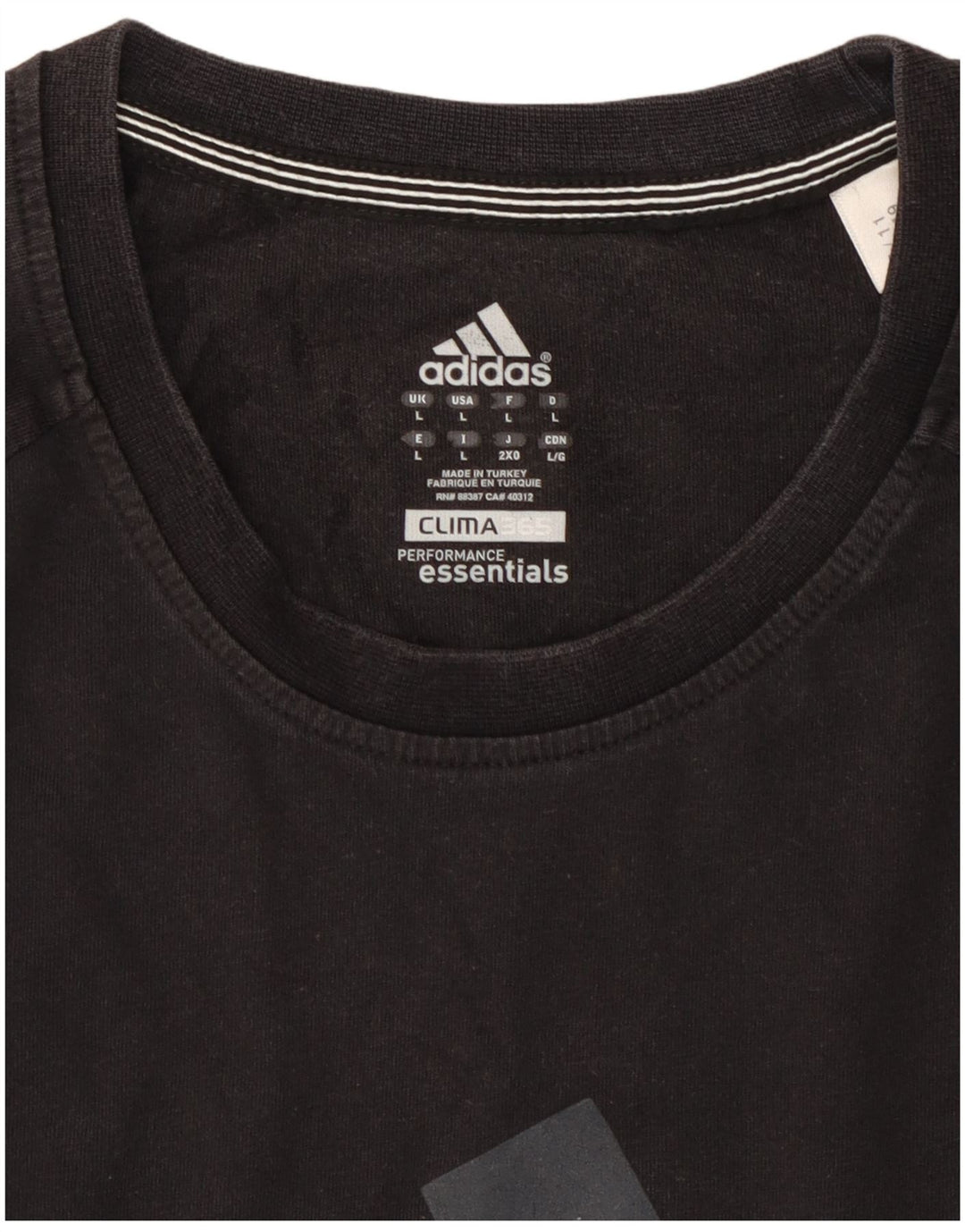 T-shirt grafica ADIDAS da uomo Clima 365 grande nera