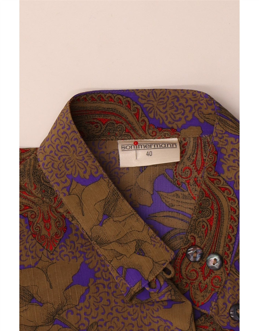 Camicetta da donna con maniche a 3/4 Sommermann EU 40 Paisley marrone medio