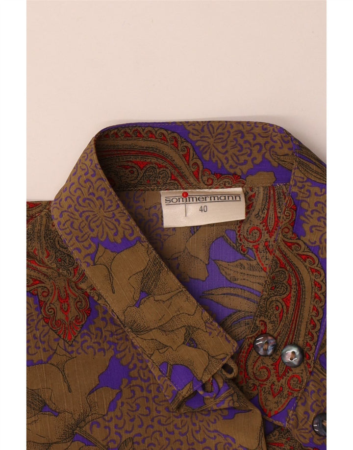 Camicetta da donna con maniche a 3/4 Sommermann EU 40 Paisley marrone medio