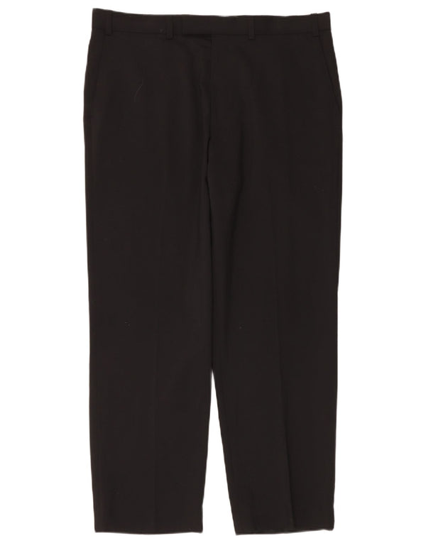 Marks & Spencer Mens Autograph Straight Suit Trousers W36 L29 Black