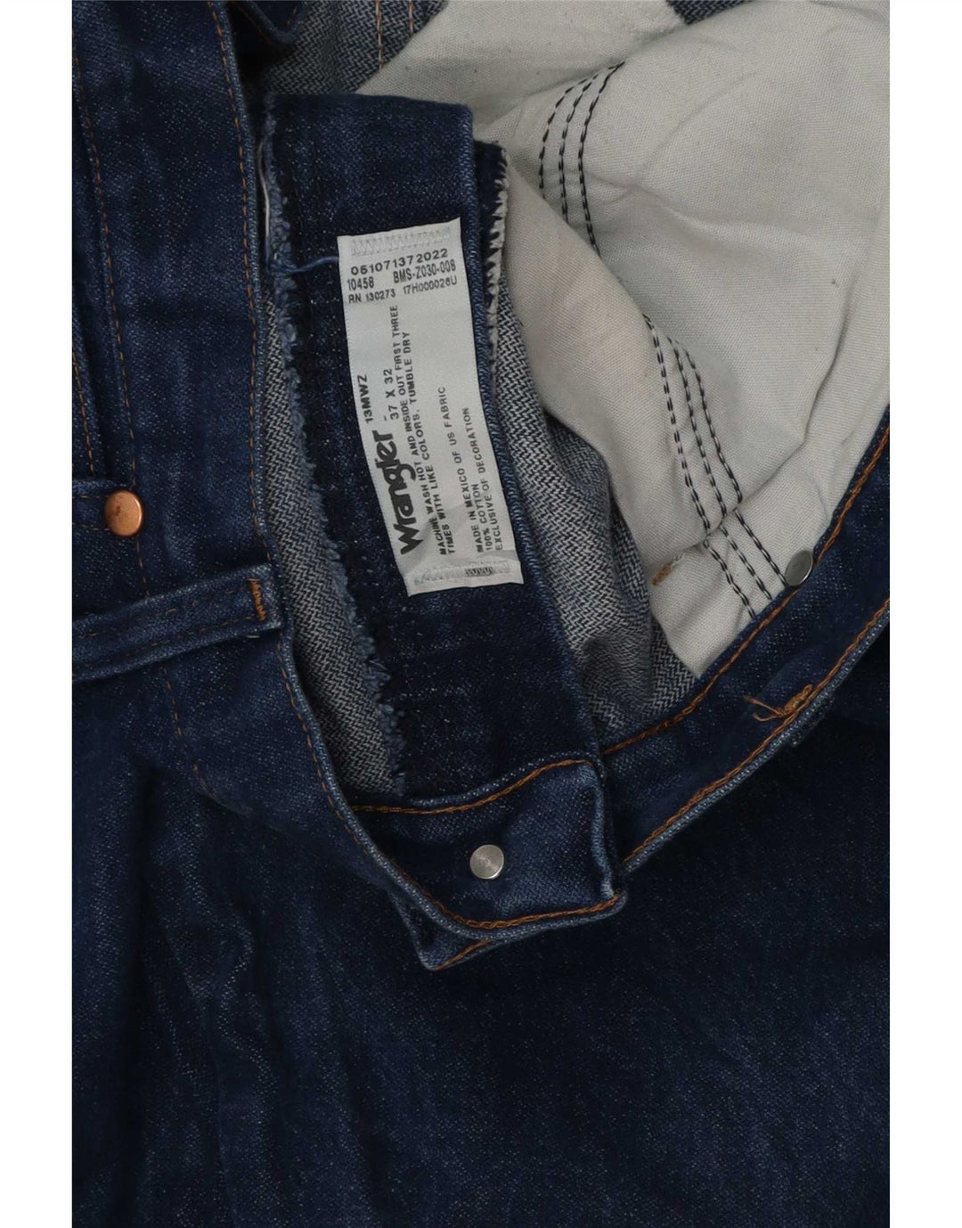 Jeans dritti da uomo Wrangler W37 L32 cotone blu