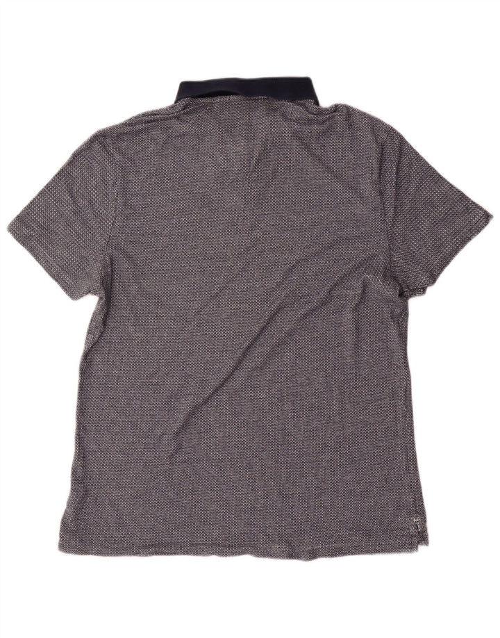 Polo a maniche corte da uomo Calvin Klein medio blu navy screziato
