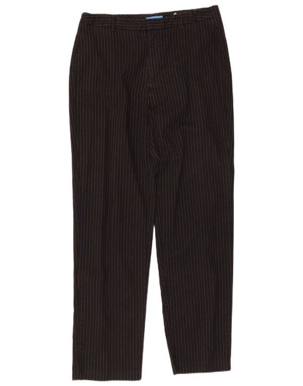 Pantaloni da abito dritti da donna Dockers US 10 Large W32 L30 a righe nere
