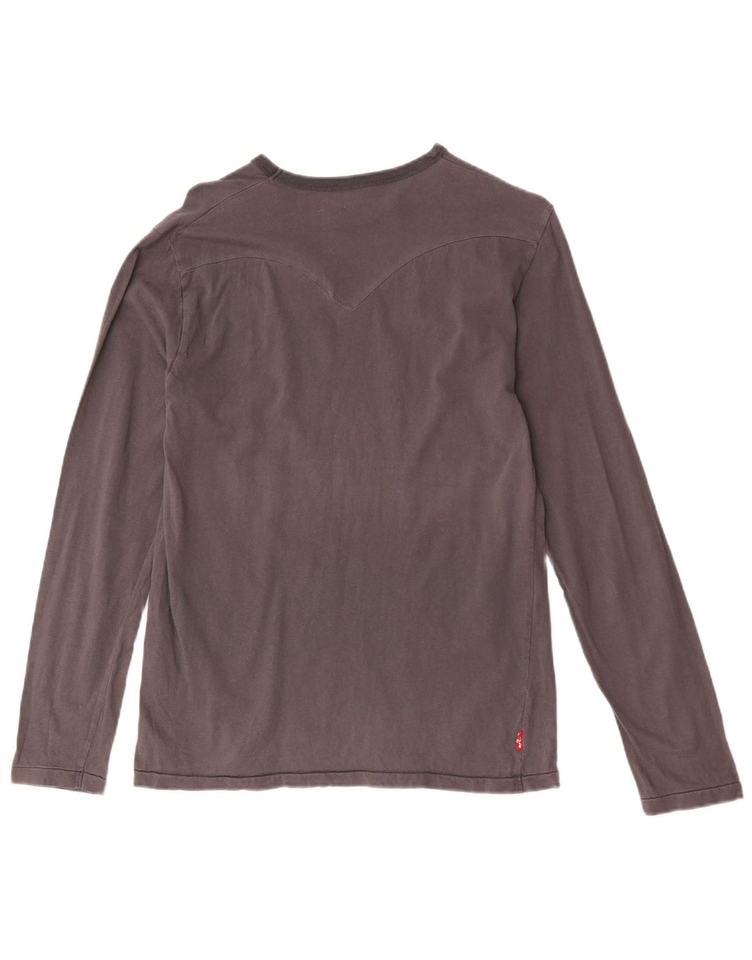 Levi's Maglietta grafica da uomo a maniche lunghe in cotone grigio piccolo