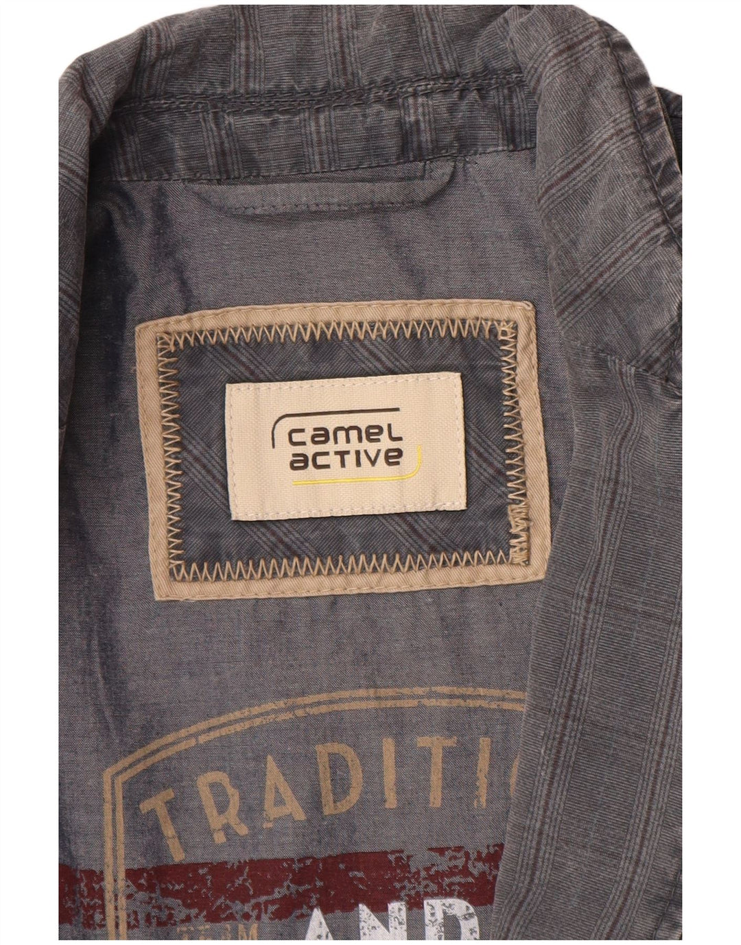 CAMEL ACTIVE Giacca blazer a 2 bottoni da uomo IT 48 Cotone a quadri blu medio