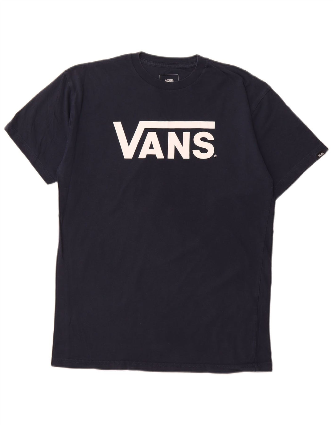 T-shirt grafica da uomo con vestibilità classica VANS, cotone medio blu navy