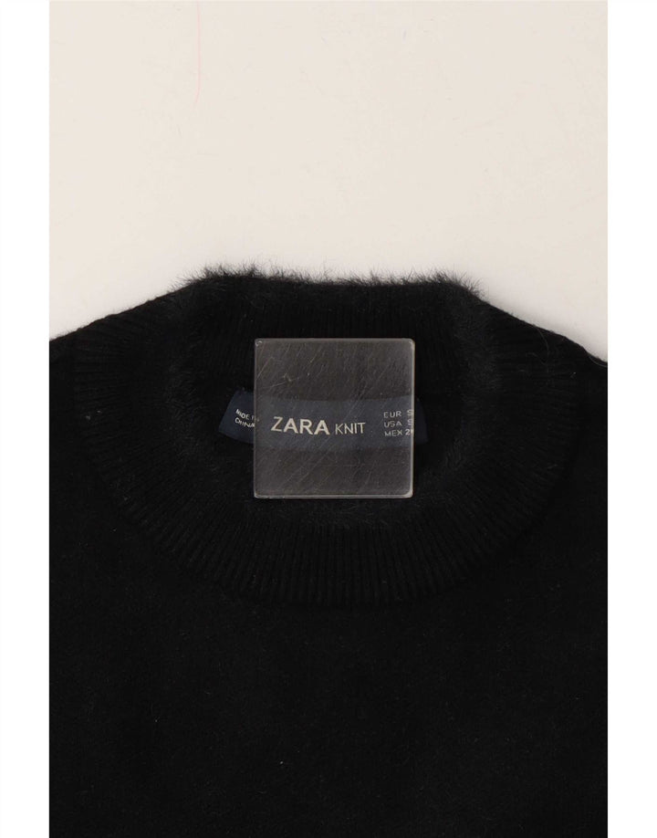 Top corto a maniche corte da donna Zara UK 10 piccolo nero