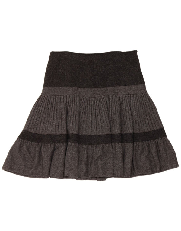 Gonna a trapezio da donna Benetton W32 Large Grigio Colorblock