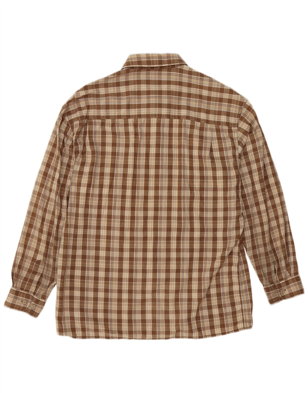 Camicia da uomo Wrangler in cotone a quadri marroni grandi