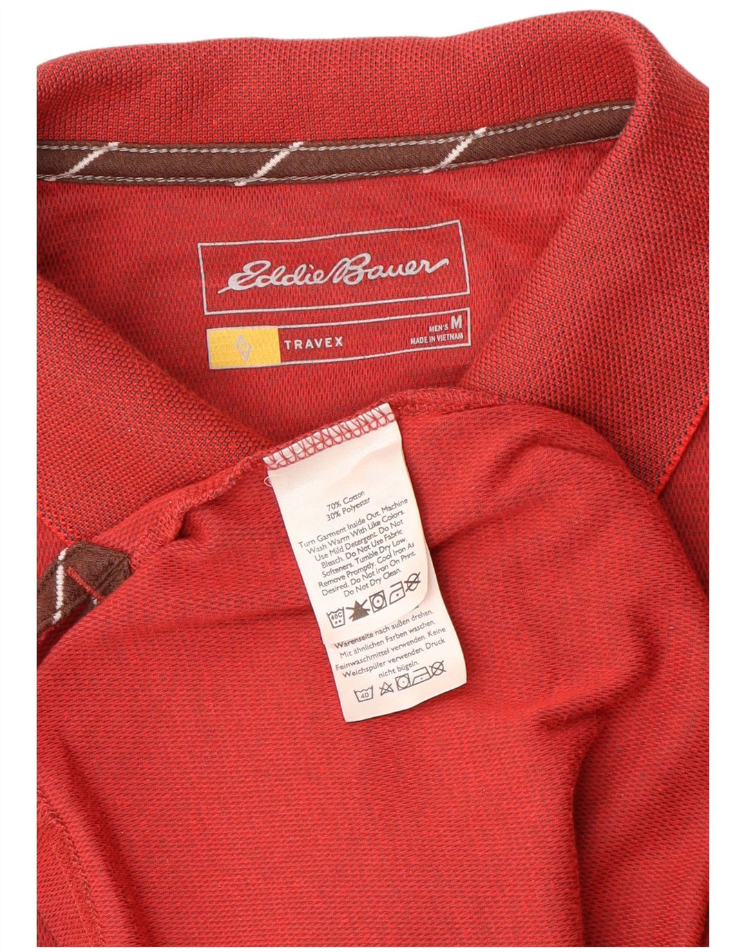 Polo da uomo Eddie Bauer in cotone rosso medio