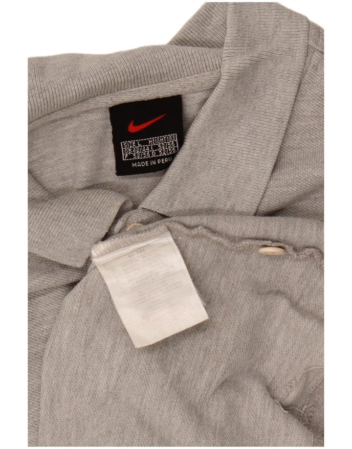 Polo Nike Uomo UK 44/46 Large Grigio Cotone
