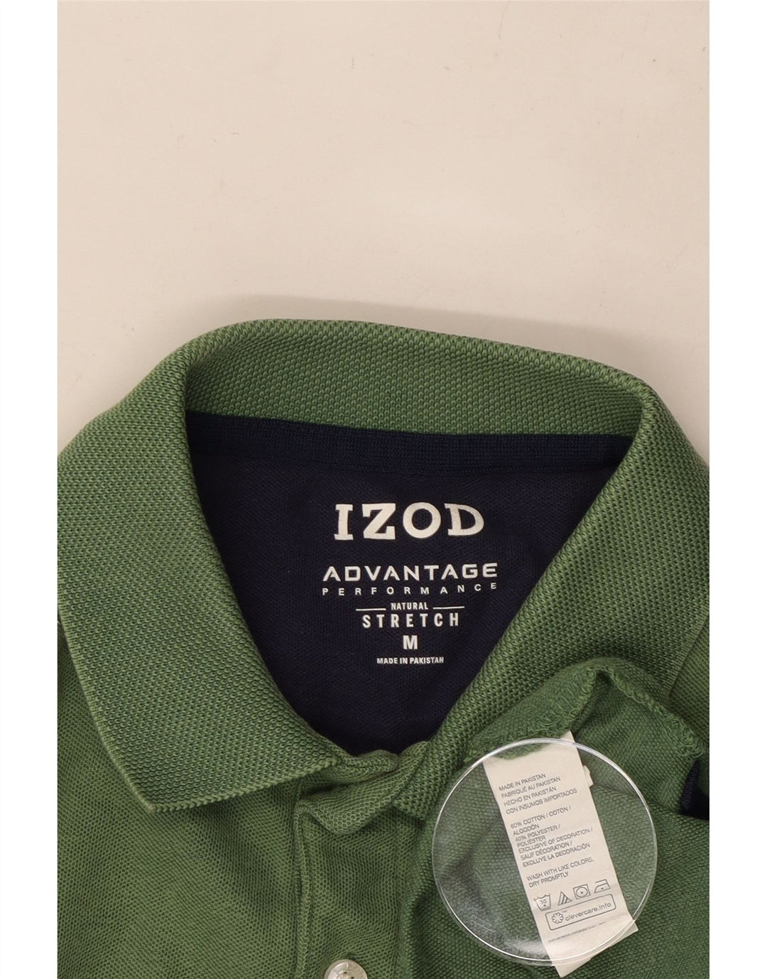 Polo da uomo IZOD in cotone color block verde medio