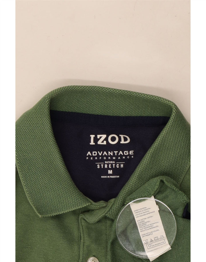 Polo da uomo IZOD in cotone color block verde medio