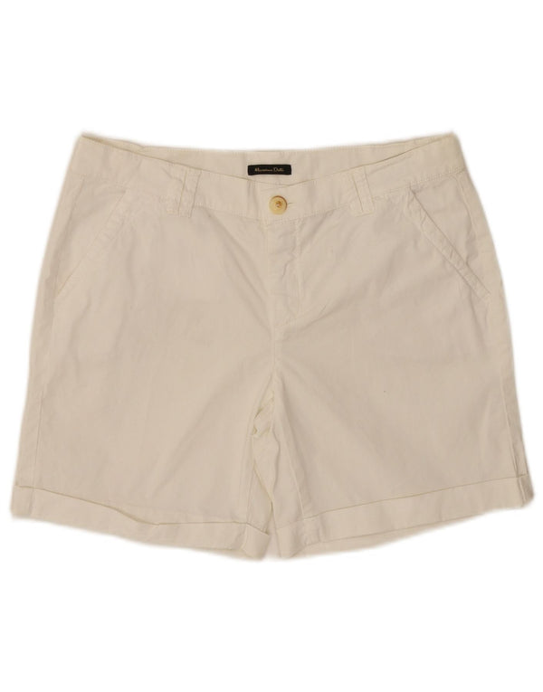 Pantaloncini chino vestibilità casual da donna Massimo Dutti EU 38 Small W28 Cotone bianco