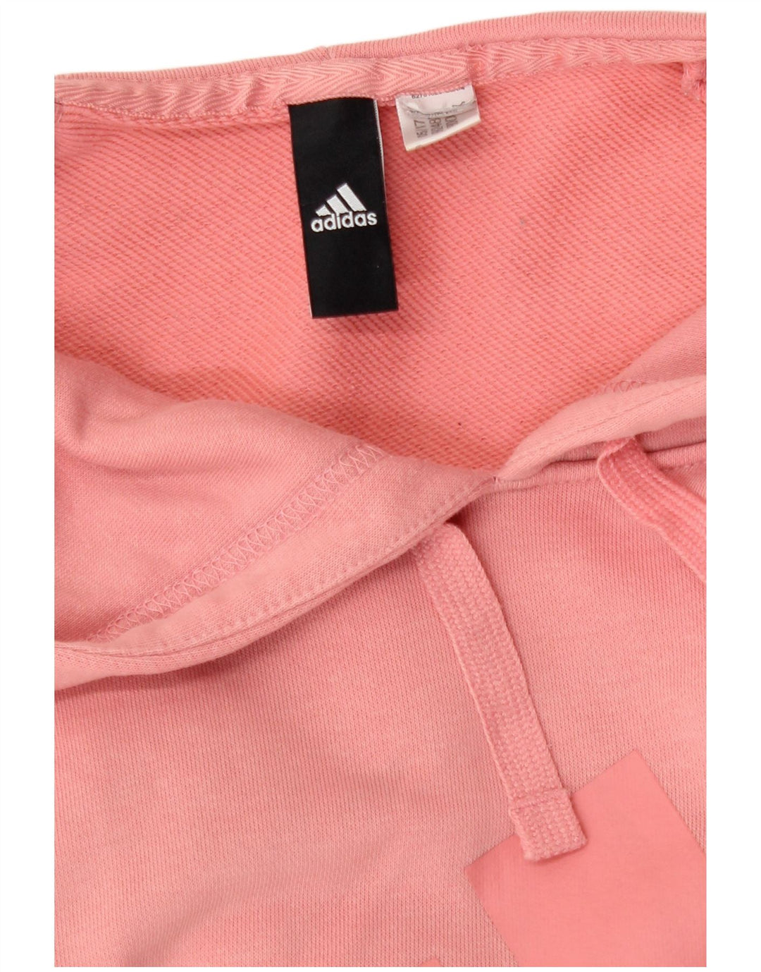 Felpa con cappuccio grafica da donna Adidas UK 14 rosa medio