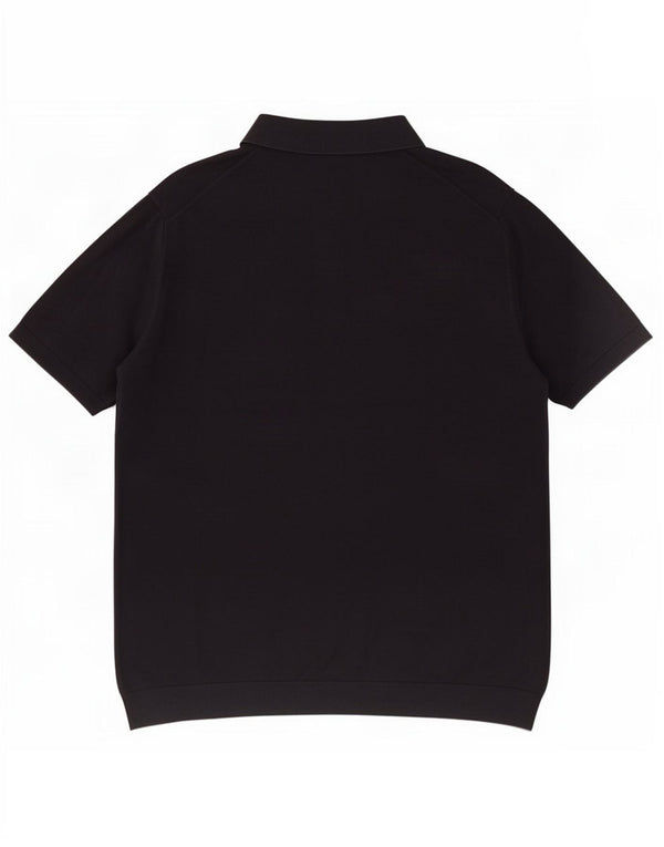 Maglione Reiss da uomo a maniche corte con collo a polo XL in cotone blu navy