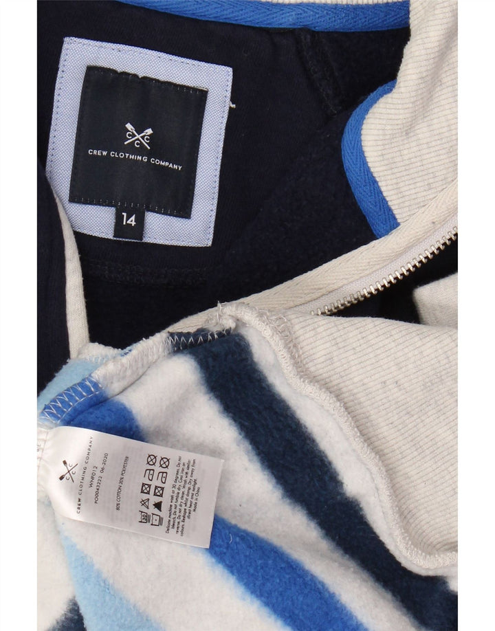 CREW CLOTHING Felpa da donna Maglione UK 14 Grande a righe multicolore