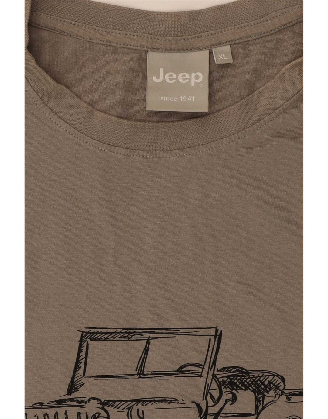 T-shirt grafica da uomo Jeep Top XL Grigia