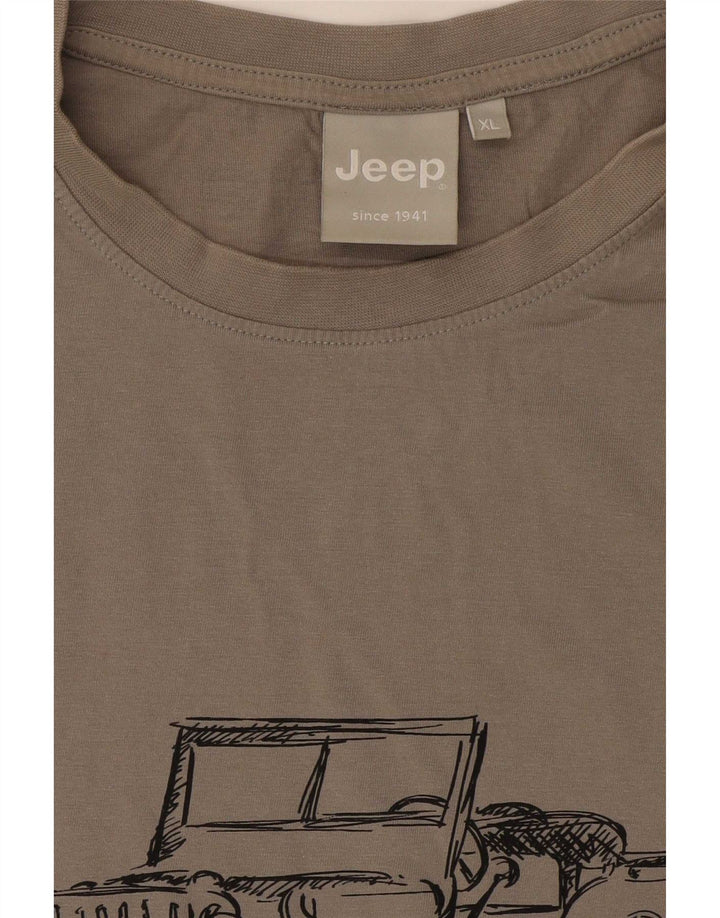 T-shirt grafica da uomo Jeep Top XL Grigia