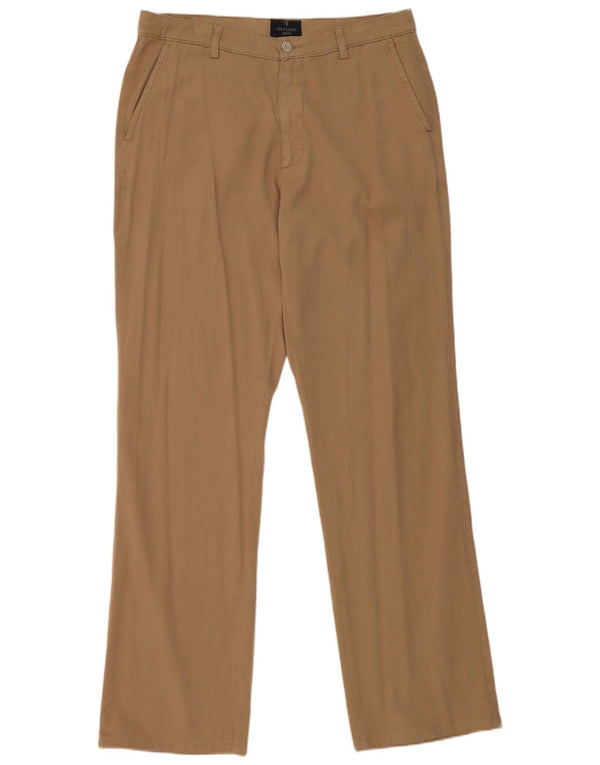 Pantaloni Chino Dritti Uomo Trussardi W32 L32 Cotone Beige
