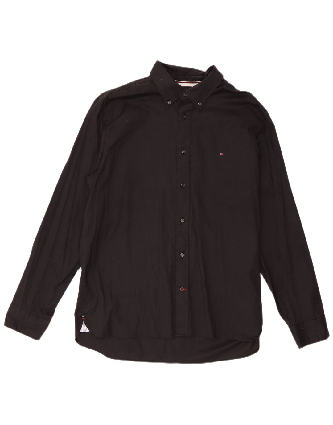Camicia da uomo Regular Fit Tommy Hilfiger XL in cotone nero