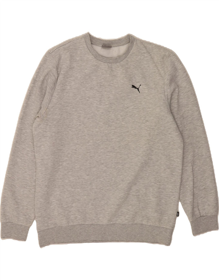 PUMA Mens Graphic Sweatshirt Jumper Large Grey Cotton Vintage Puma and Second-Hand Puma from Messina Hembry 