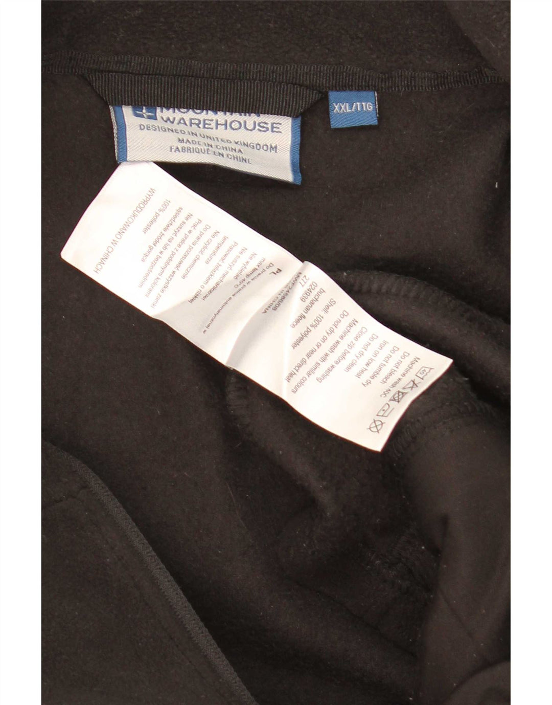 Giacca in pile da uomo Mountain Warehouse UK 44 2XL Poliestere nero