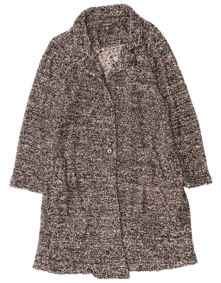 MARKS & SPENCER Cappotto oversize autografo da donna UK 18 XL Grigio chiazzato
