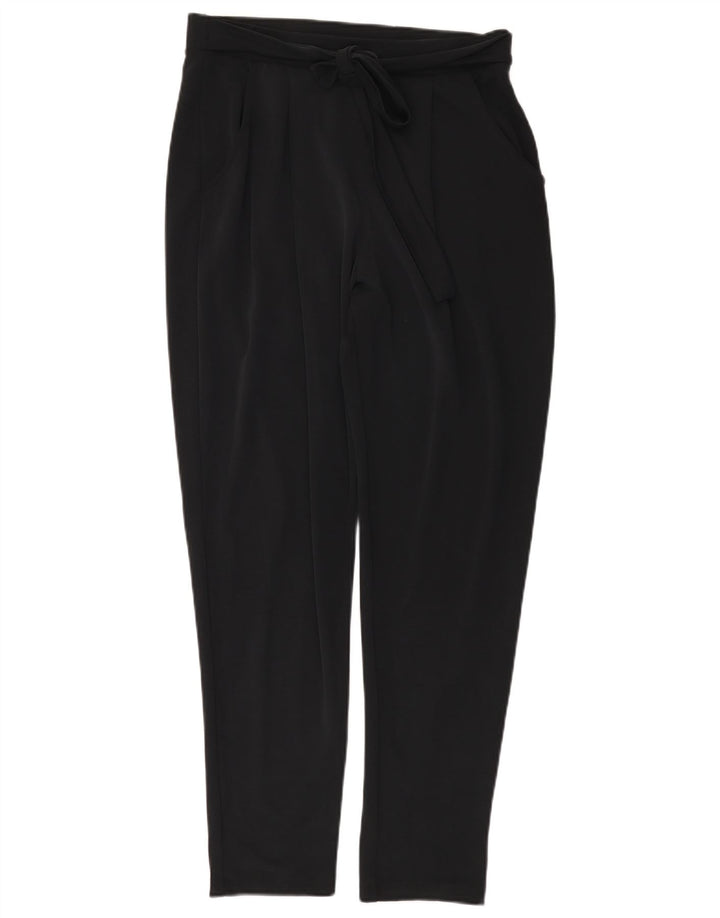 Pantaloni chino pegged da donna Marks & Spencer UK 12 medi W30 L31 neri